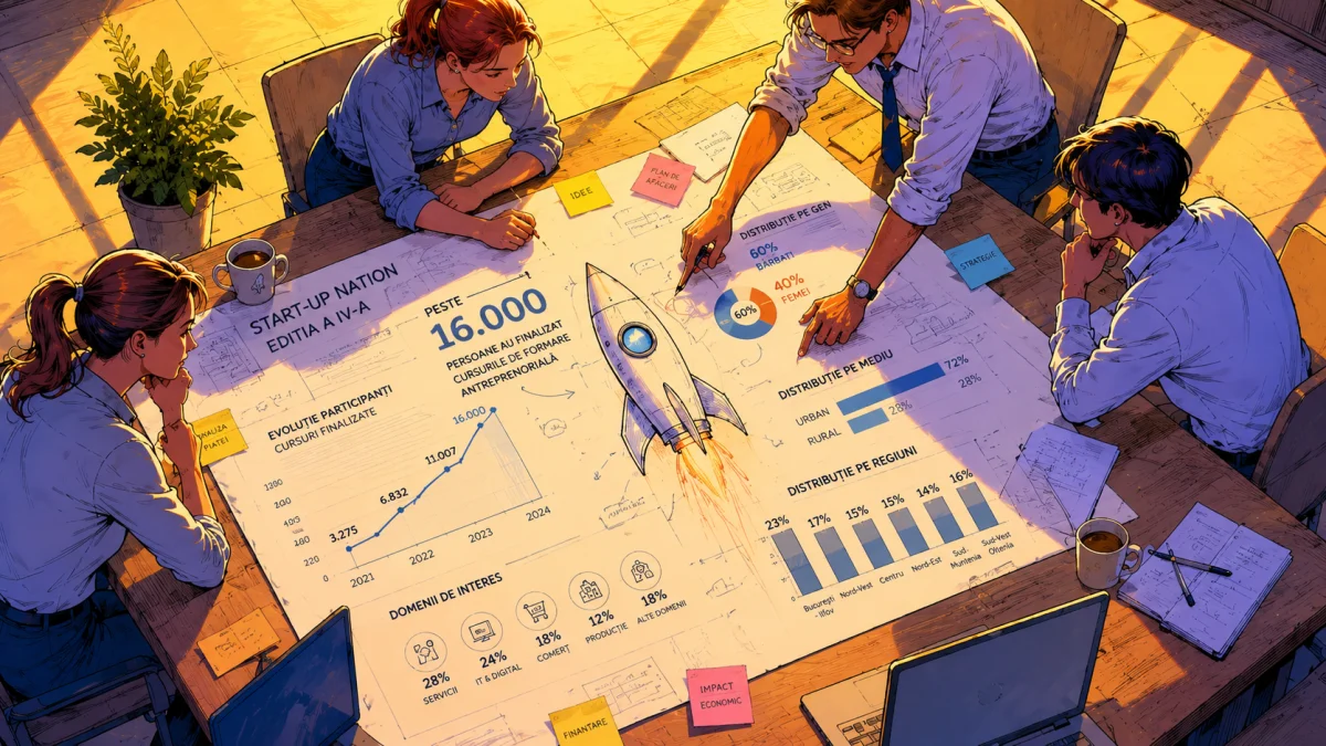 Start-Up Nation 2024: peste 16.000 de persoane au finalizat cursurile de formare antreprenorială
